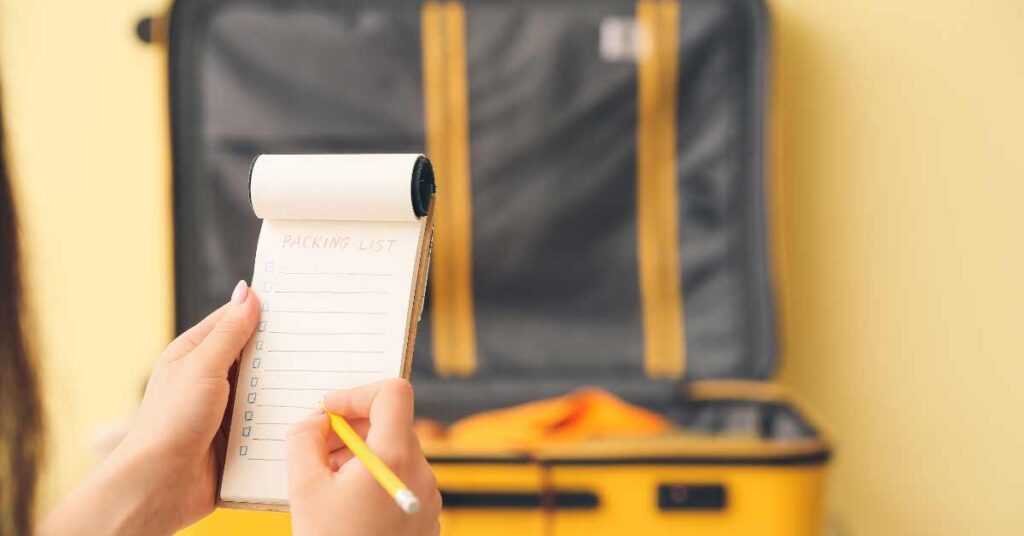 trip packing list