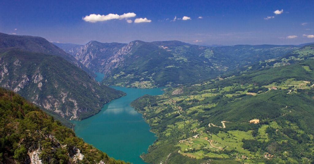 Aerial view over Tara National Park - Serbia