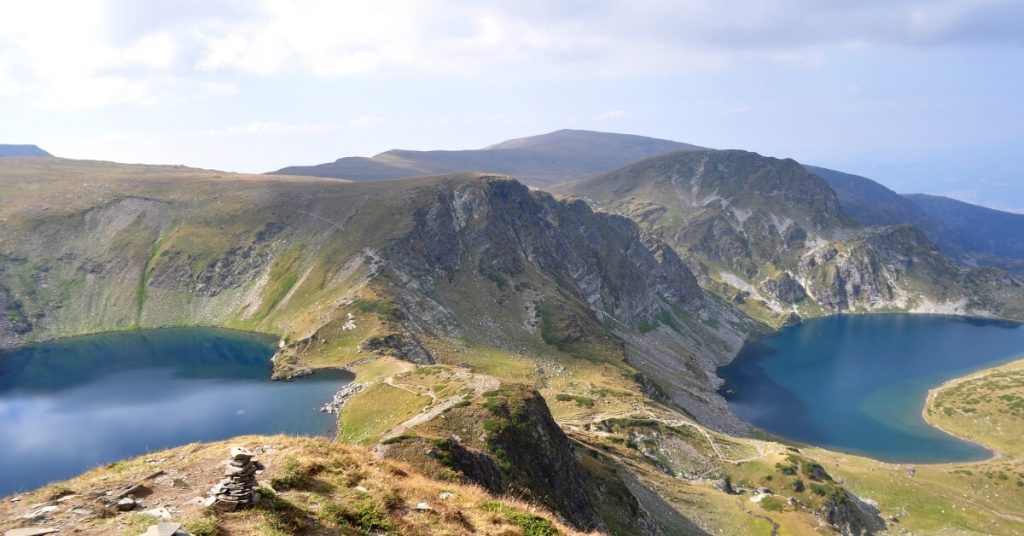 aerial view over Rila National Park - Bulgaria